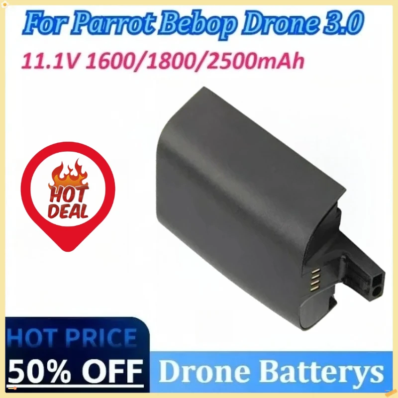 

New 11.1V1800/ 1600/2500mAh Outdoor Drone Backup Replacement Battery for Parrot Bebop Drone 3.0 Helicopter Upgraded Lipo Battery