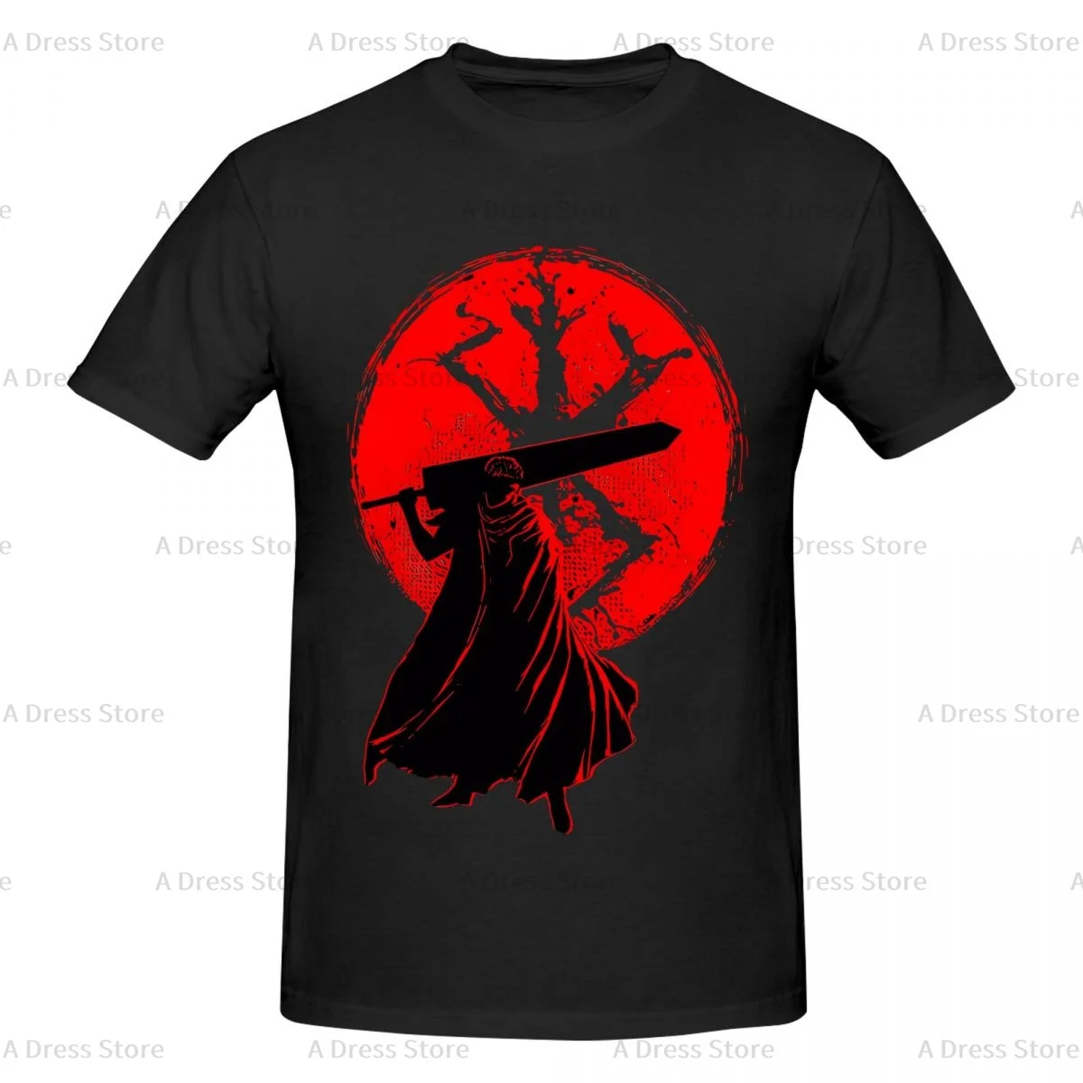 

Berserk Guts Unisex Men's round neck T-shirt,Oversized print Tee Shirt,Manga Casual Large Size Tshirt