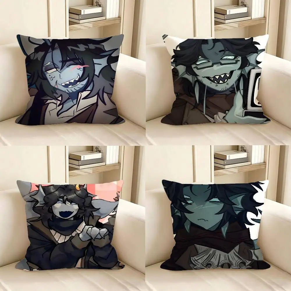 1pc Game P-Pressure Sebastian Solace Pillow Case Fashion Square Pillowcase Bedroom Sofa Room Ins Decoration Leisure