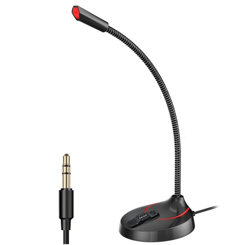 

3.5Mm Wired Microphone With Loud Speakers For PC Laptop Clear Sound Plug And Play Ideal For Meetings Studio Speech