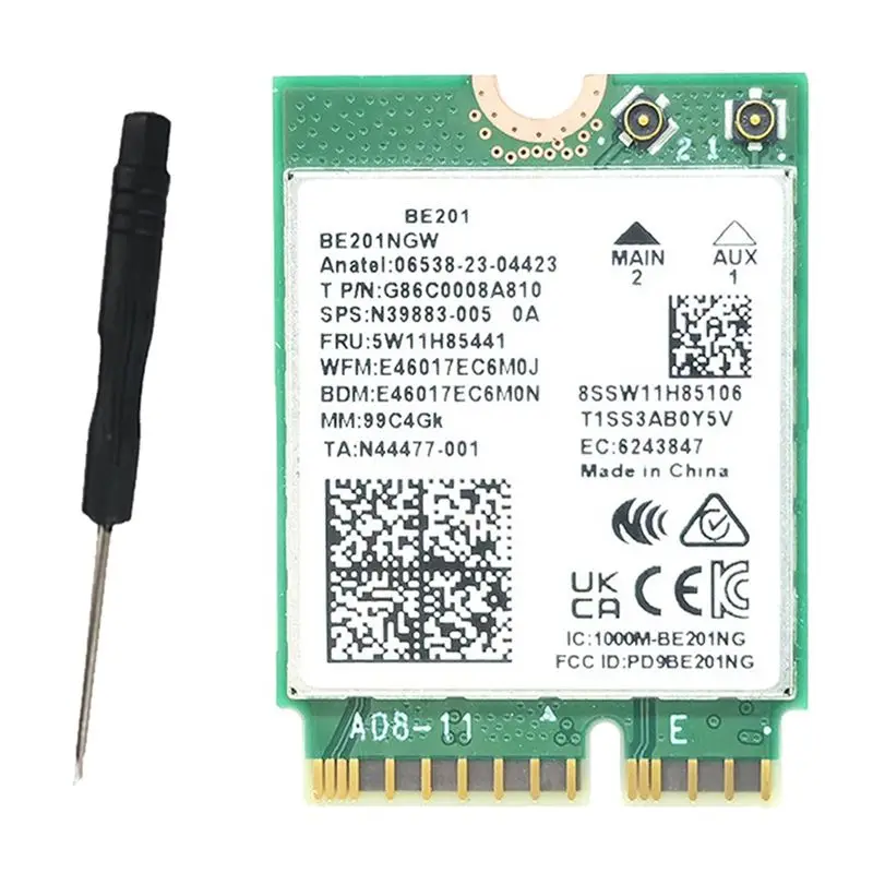 ABBG-AX211 BE201 WIFI7 Card 8774Mbps Tri-Band Bluetooth5.4 Wifi 7 Wireless WIFI Card Module M. 2 Cnvio3 For Win10/11 64-Bit
