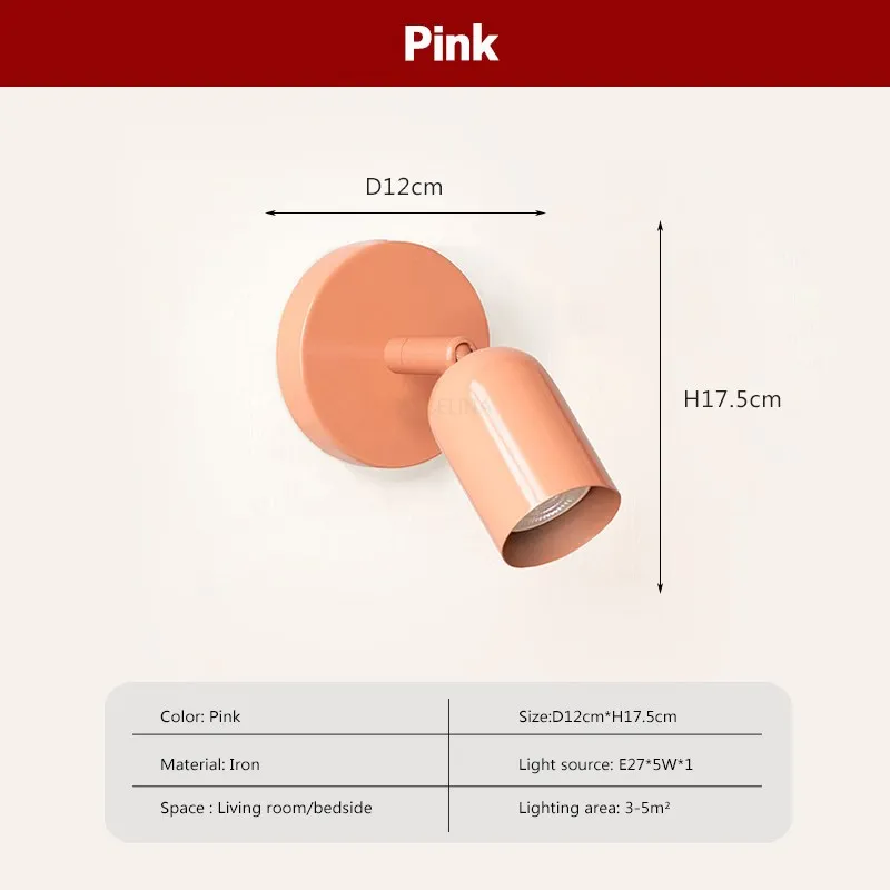 Nordic Wand Lampe Minimalistischen Macaron Zimmer Dekorative Wand Leuchte Schlafzimmer Nacht Studie Eingangsbereich Flur Gang Innen Dekor Lichter