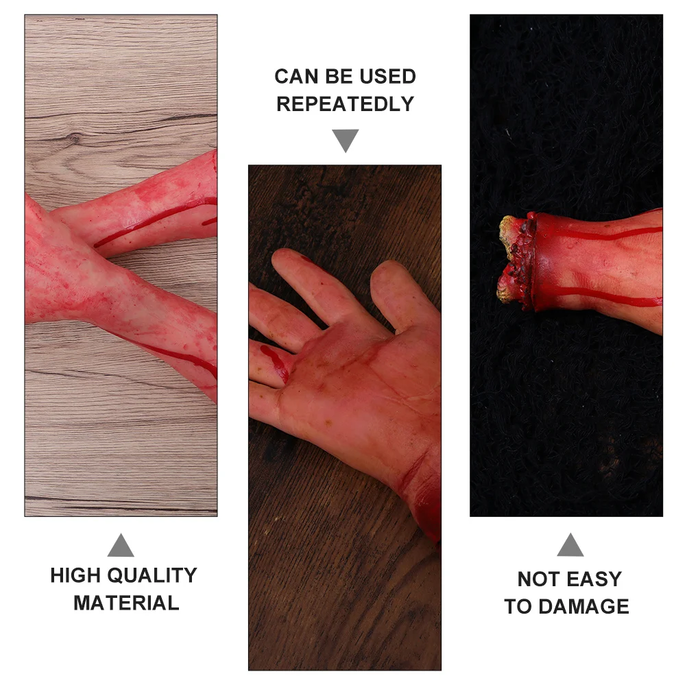 

5 шт., Хэллоуин, ужасы, руки, нарезанные человеческие детали, украшения, пугающие гости с ужасающим реквизитом, дизайн с эффектом крови