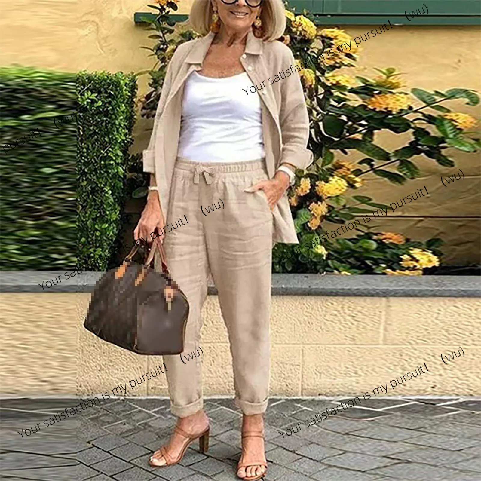 

ZOCI-Spring 2025 Women's Cotton Clothing, Sports Suit, Fashion Loose Two-piece Casual Suit