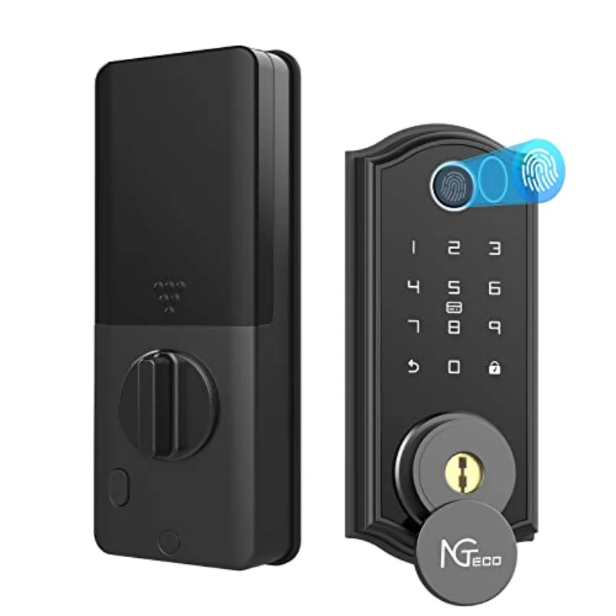 

Fingerprint Keyless Entry Door Lock Front Door Smart Lock Deadbolt Smart Deadbolt with Bluetooth App Remote Control Ekey