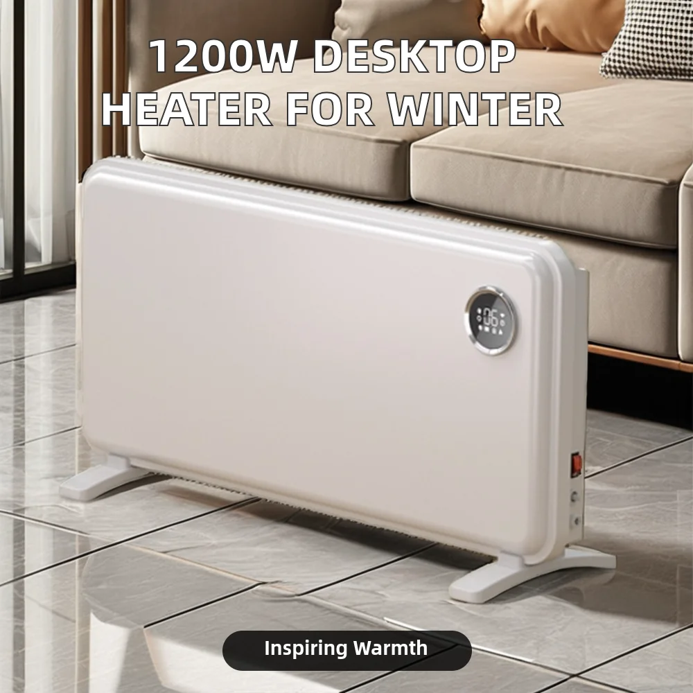 2000W Silent AC Electric Panel Convector Heater Wall-Mountable For Home Indoor Use For Bathroom & Bedroom Ventilation