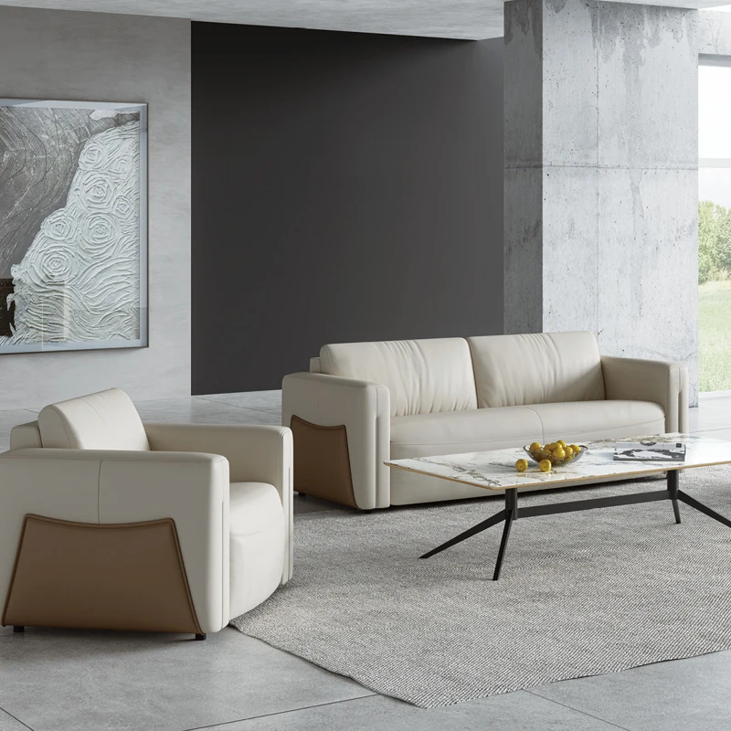 

# Sofa Top Layer Leather School Hotel Business Reception