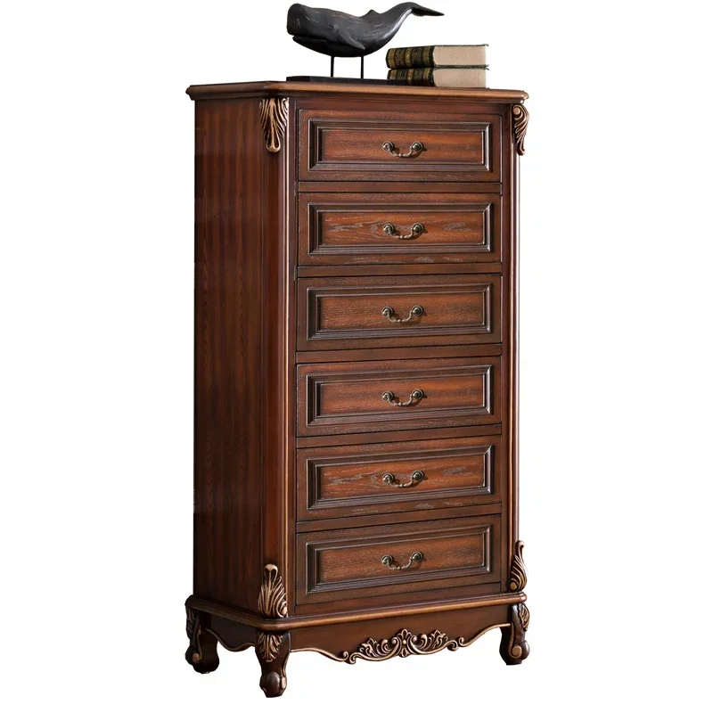 European-style five or six chest cabinets, solid wood chest of drawers, chefs, American-style rural storage, large finishing cab