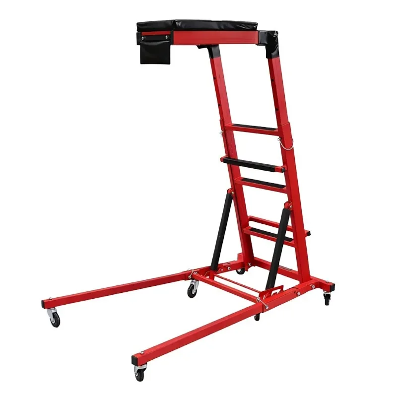 Auto maintenance High pedal Movable folding car repair ladder Auto maintenance tools Engine maintenance