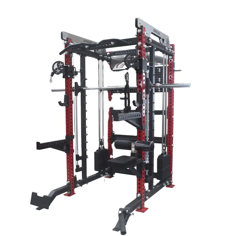 Máquina Smith con marco para sentadillas, pórtico, taburete para sentadillas multifuncional, equipo de entrenamiento integral, equipo de Fitness