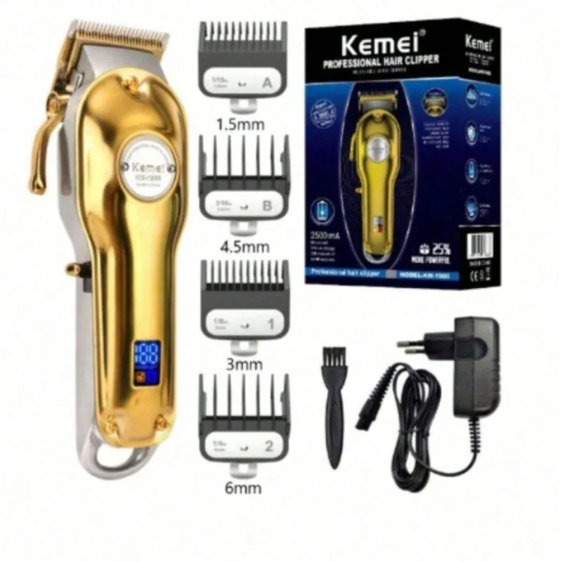 Bestselling gold rechargeable hair clipper, comfortable and durable, with adjustable LCD display and electric hair clipper