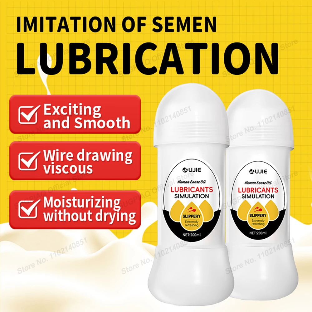 Realistisches Samengleitmittel, Premium-Gleitmittel auf Wasserbasis für Frauen, Männer, Paare, Sexspielzeug für Erwachsene, weißes Sex-Gleitmittel, Komfort-Gleitmittel
