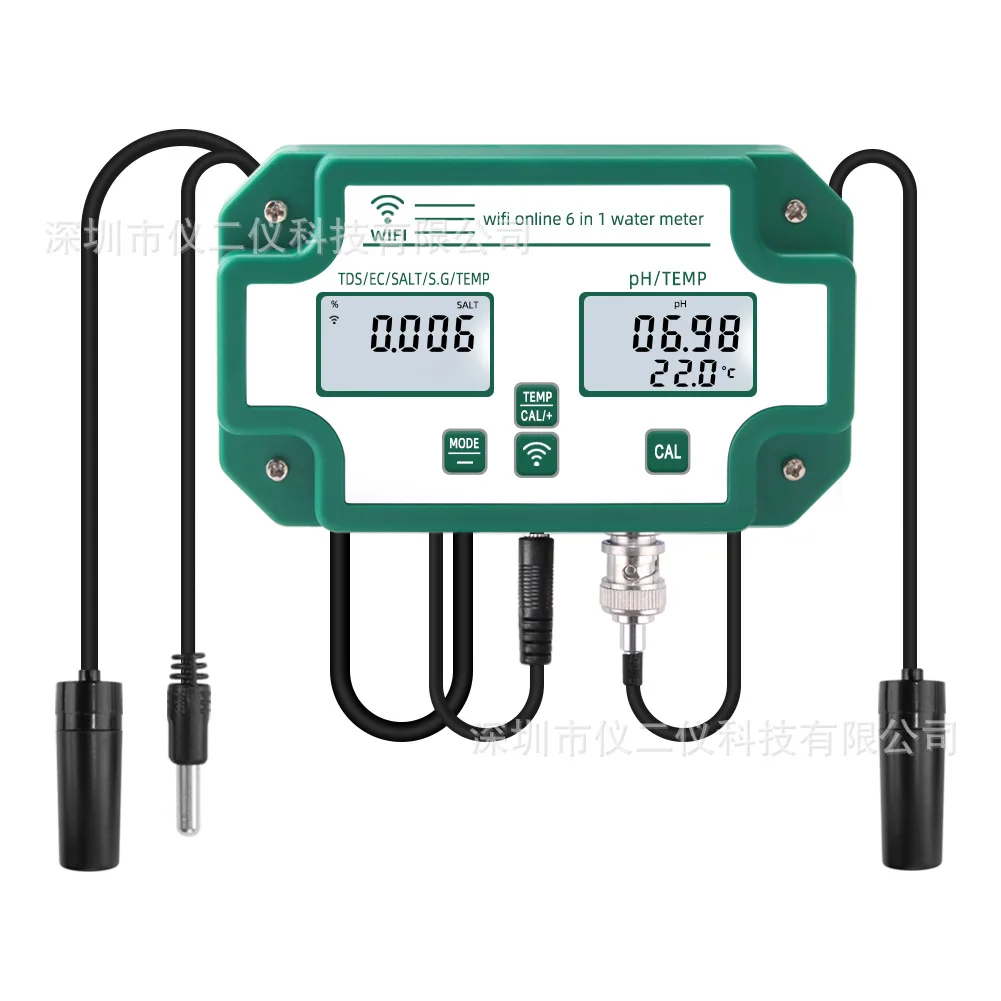 For YY-W9909 online water quality tester six-in-one PH/TDS/EC/SG/salinity/multi-parameter wifi graffiti