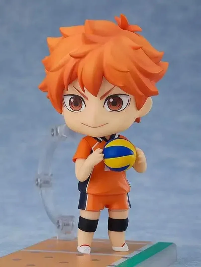 10CM Anime Haikyuu Hinata Shoyo Q Version kawaii Joint replaceable Action Figures PVC Model Statue Desk Decor Toy Gifts boxed