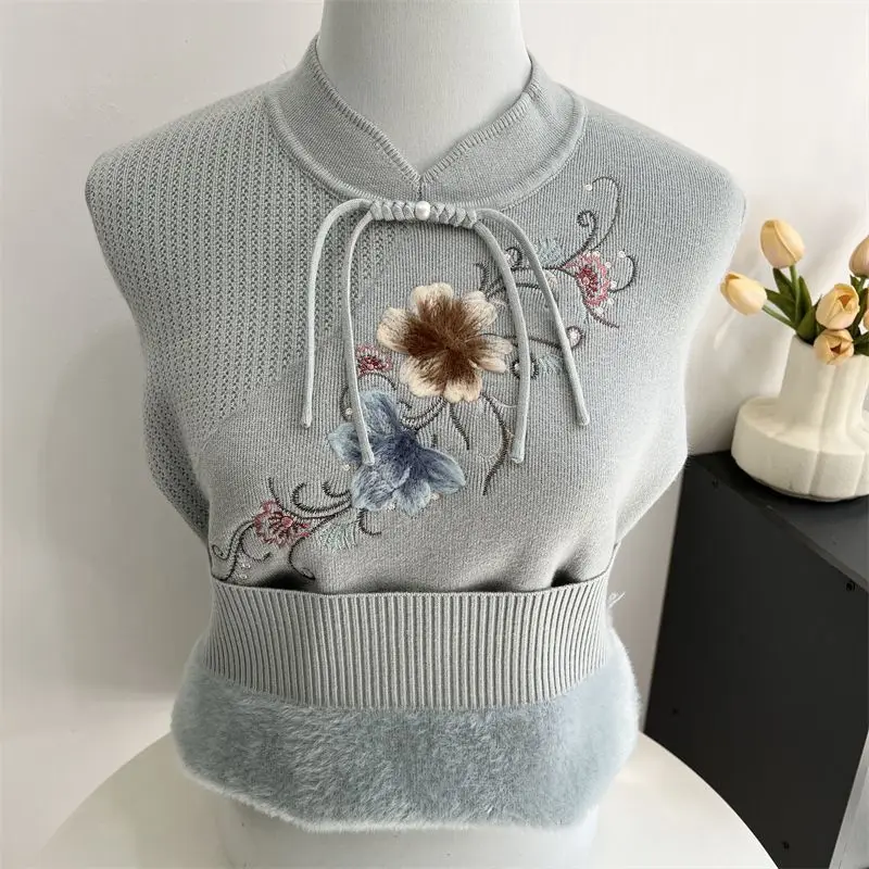 Pop Winter Sweater 2025 New Thick Imitation Mink Cashmere Sweater Elegant Women Pullover Loose Knitting Jumper Femme Tops M147