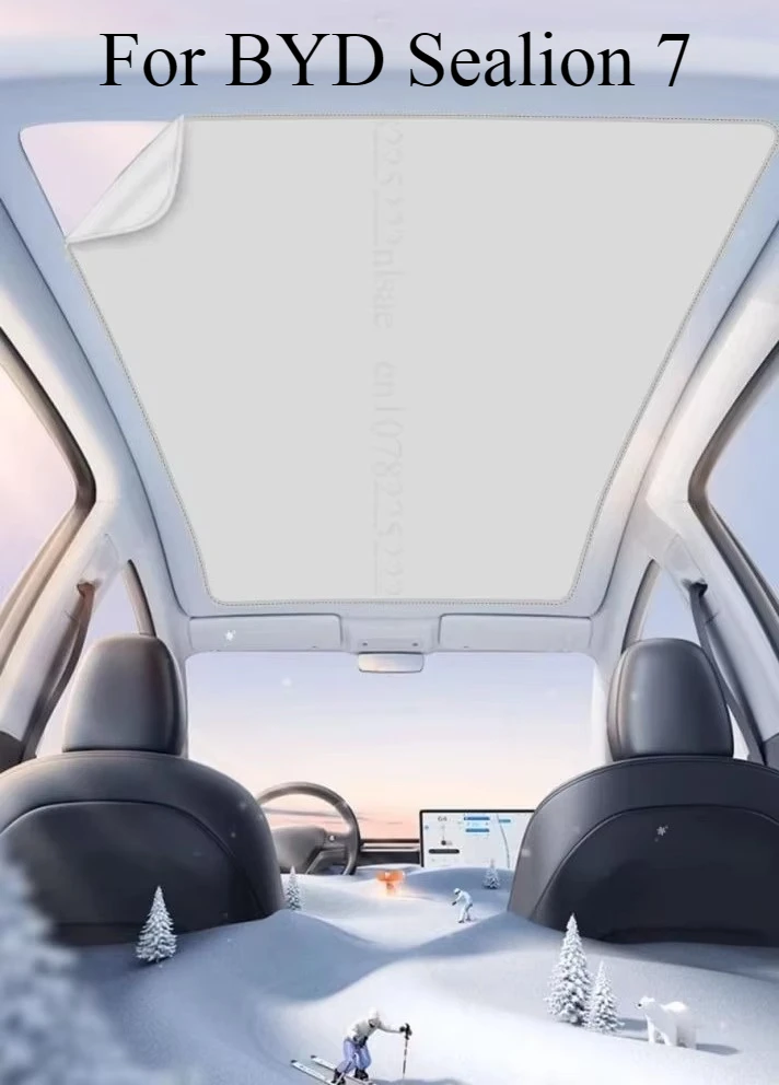 

Для BYD Sealion 7, солнцезащитный козырек на крыше, морской лев 07 EV, электростатическая адсорбция, солнцезащитный козырек на лобовое стекло автомобиля, защита от ультрафиолета