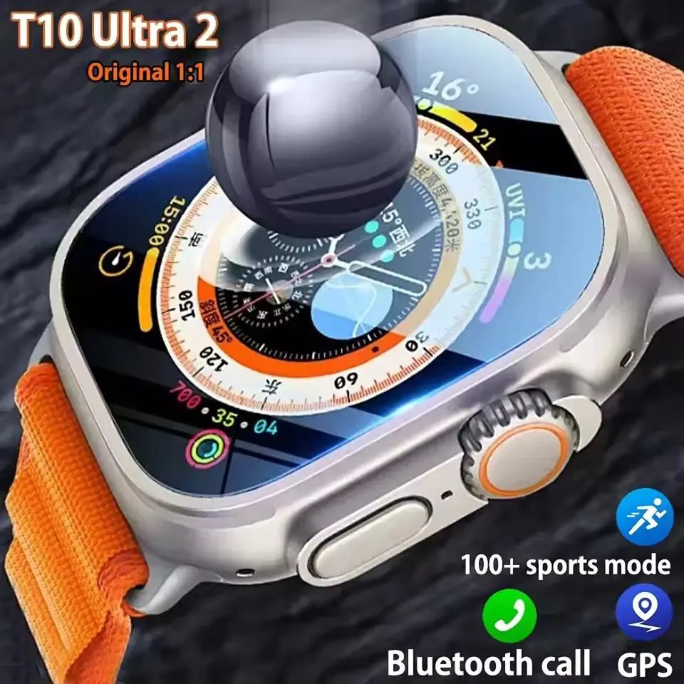 2025NEW Smart Watch T10 U2 Watch Uitra IWO Watch NFC Waterproof Smartwatch Series 8 BT Call 2.2-lnch Wireless Fitness SmartWatch