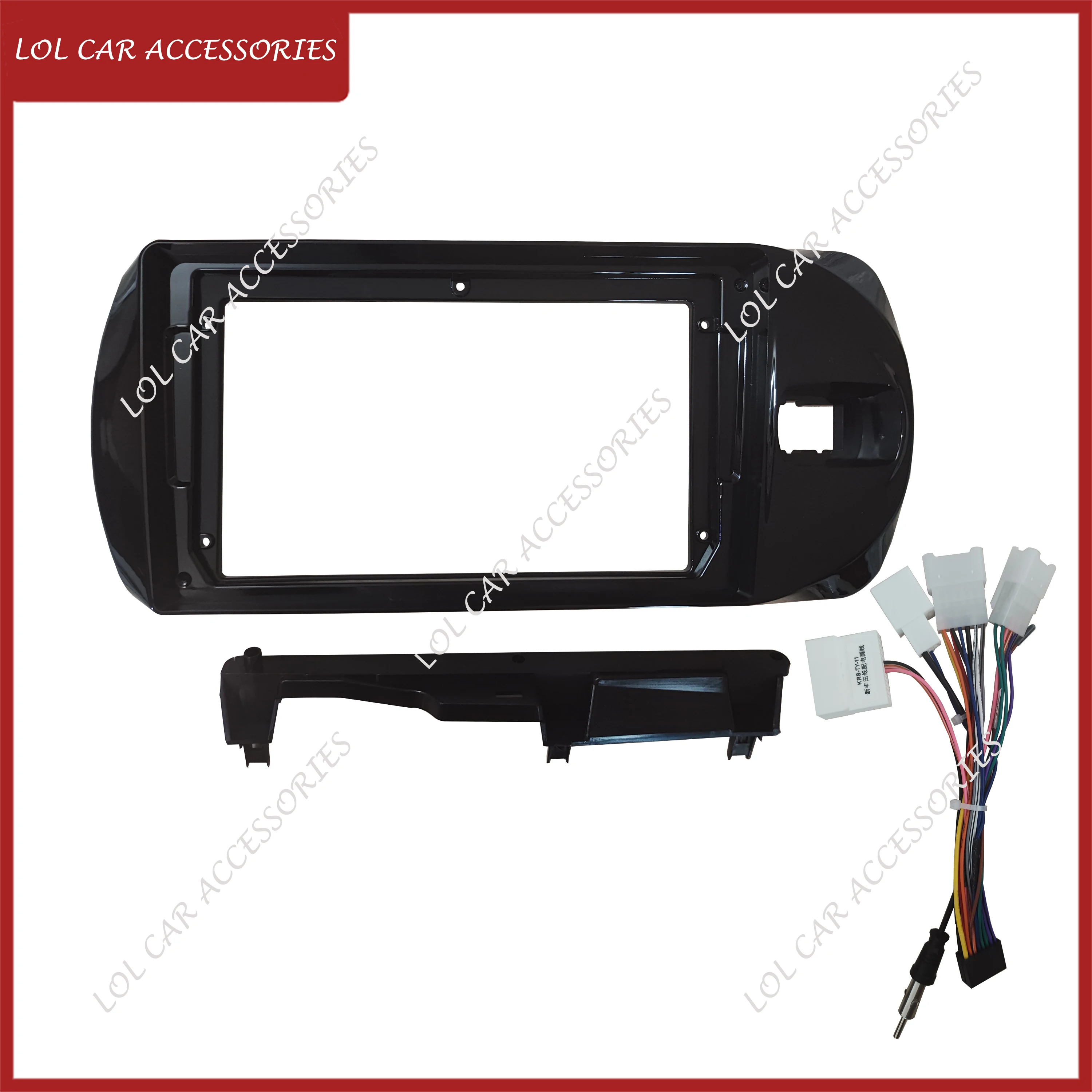 9 Inch For TOYOTA Vitz 2015-2020 RHD Car Radio Android Stereo MP5 Player Fascia Panel Frame Head Unit 2 Din Dash Cover Trim