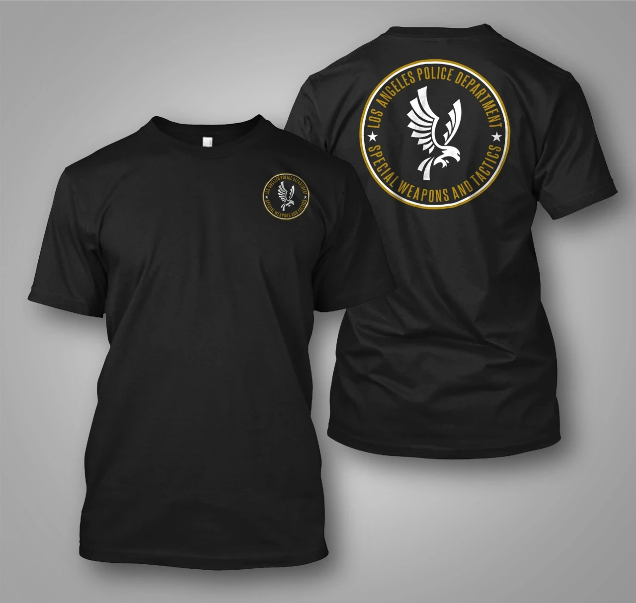 2026 new Los Angeles Police Summer Men's T-Shirt Tactical Style City Wear Durable Military Casual Street Clothing