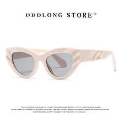 DDDLONG moda Retro Oversize okulary przeciwsłoneczne Cat Eye kobiet męskie okulary przeciwsłoneczne klasyczny Vintage UV400 Outdoor D437