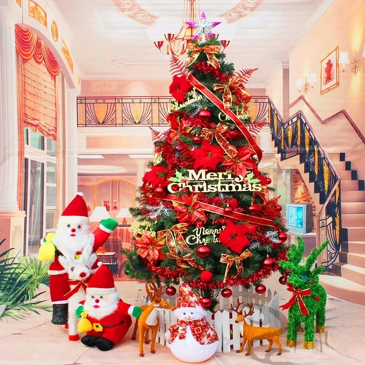3m Large Luxury Christmas Tree Full Ornament Kit Complete Decor Pack For Home Commercial Xmas Holiday Decoration