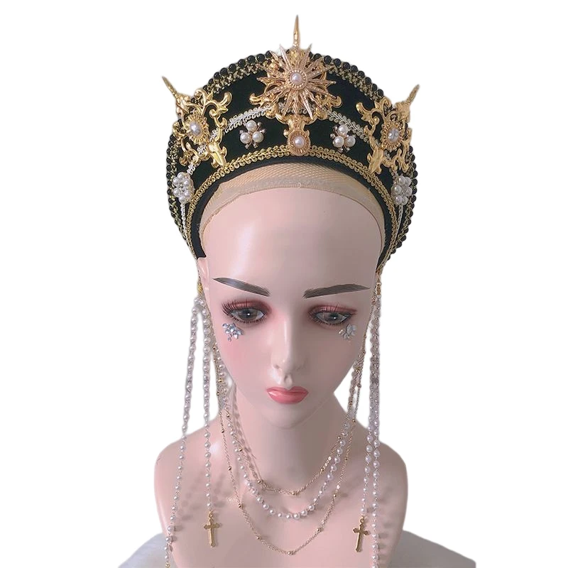 

Lolita Girls Crown Renaissance Women Baroque Coronet Hat Cosplay Decor Princess Accessories Japanese Sweet Lolita Accessories