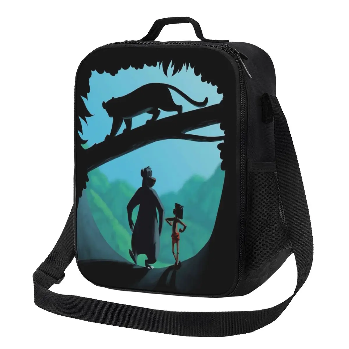 

Custom The Jungle Book Cartoon Insulated Lunch Bag for Women Cooler Thermal Lunch Box Kids School Children