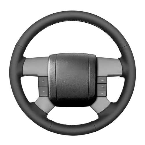 Protector negro para volante de coche de piel sintética para Ford F150 F250 F350 2004-2008