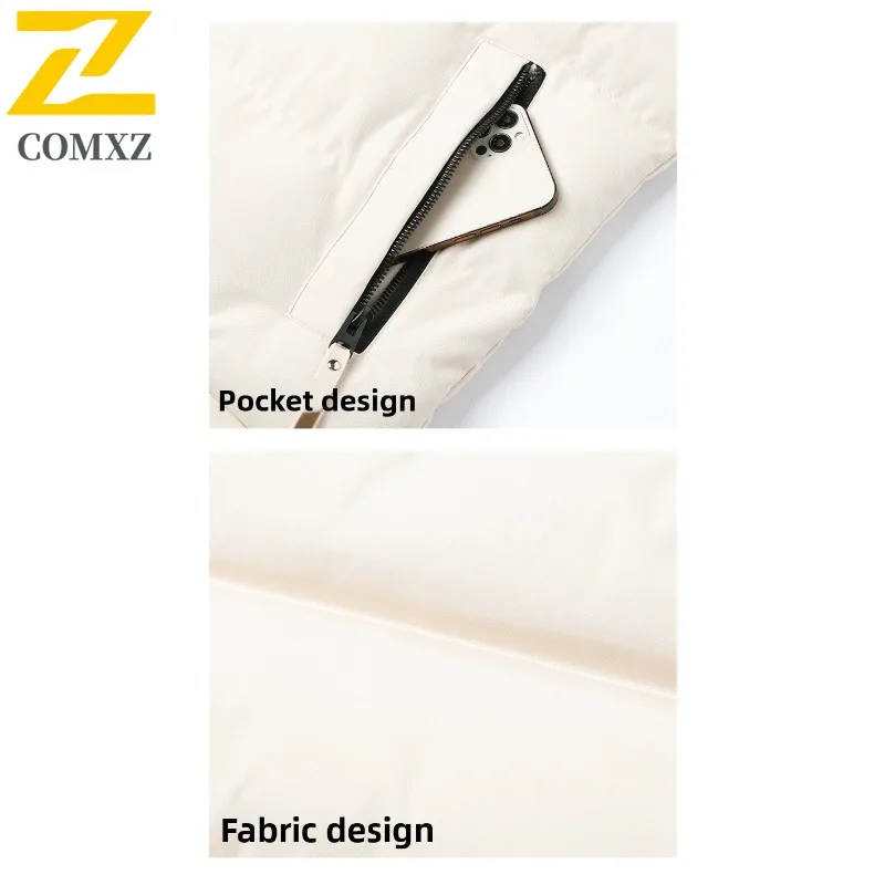 COMXZ  New Cotton Vest Fashion Stand Collar Men Winter Thickened Warm Vests Plus Size Sleeveless Sports Cold Proof Two Zip Gilet