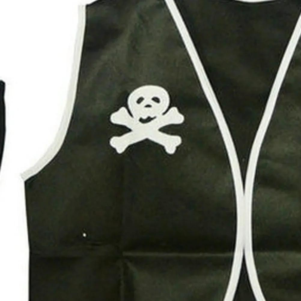 

5Pcs Pirate Costume Set Toddler Boys Vest Hat Blinder Bag Halloween Pretend Play Cosplay Clothes Pirate Costume