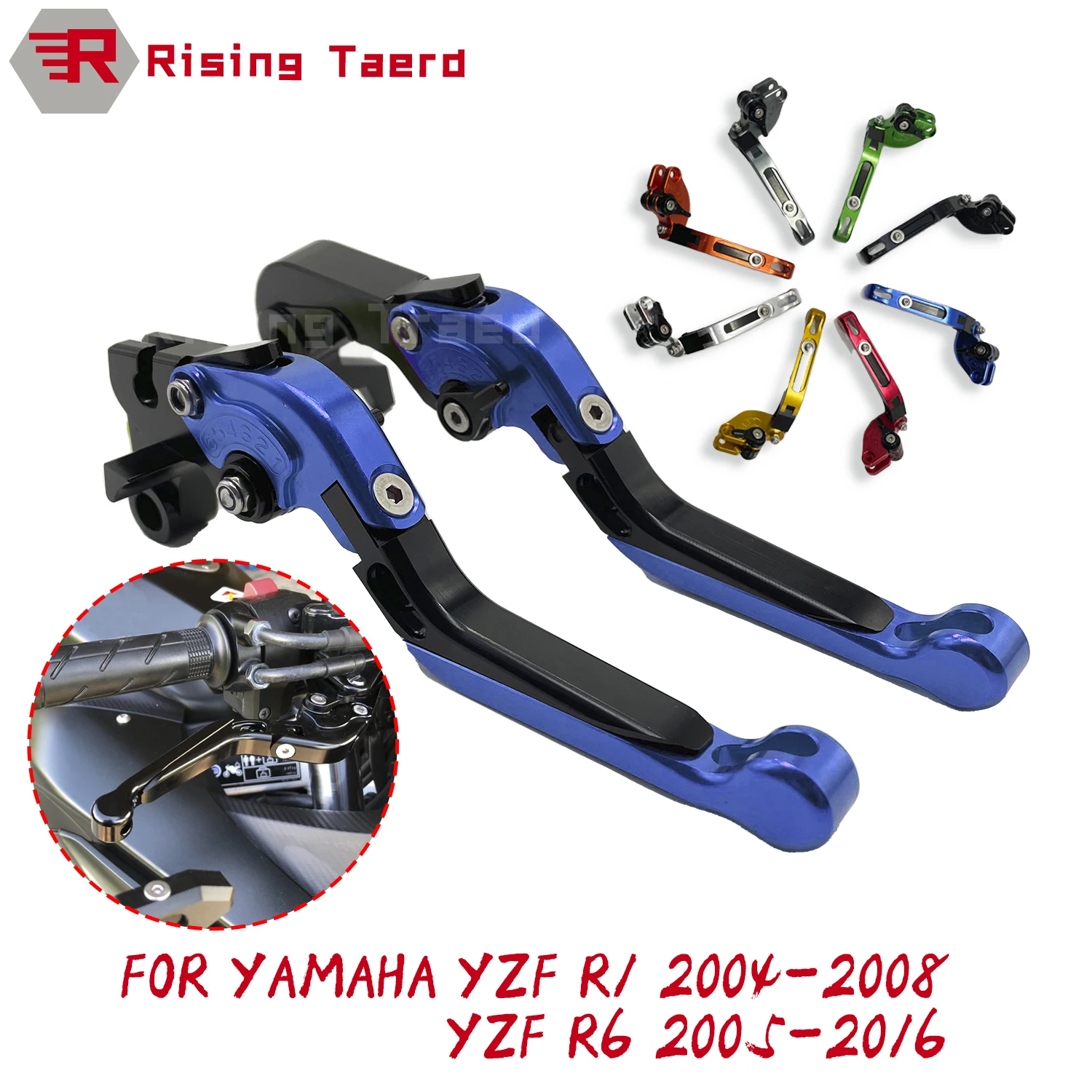 

Складные Выдвижные рычаги тормозной муфты CNC YZF R1 R6, ручка для Yamaha YZFR1 YZF-R1 2004-2008 YZFR6 YZF-R6 2005-2016