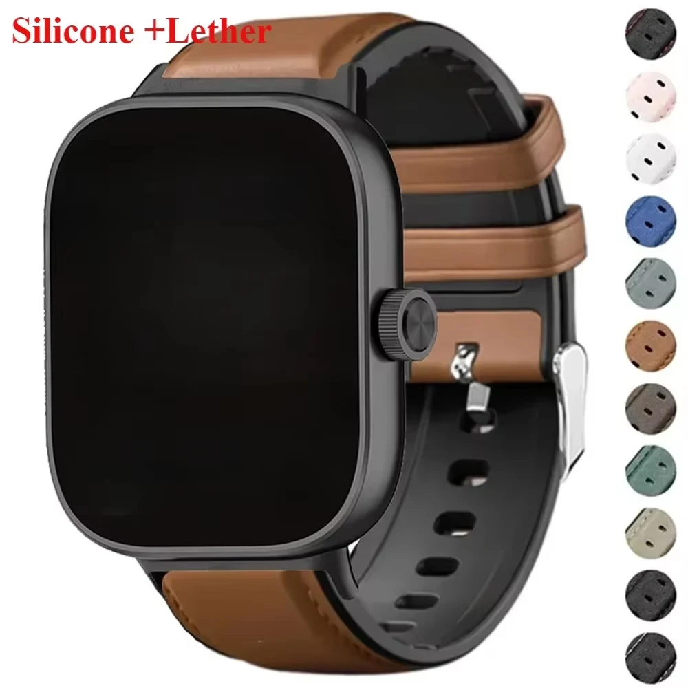 Band Leather Bracelet for Redmi watch 4 Wrist Strap for Xiaomi Mi band 8 pro watchband Smart watch Sports Strap Accessoeies