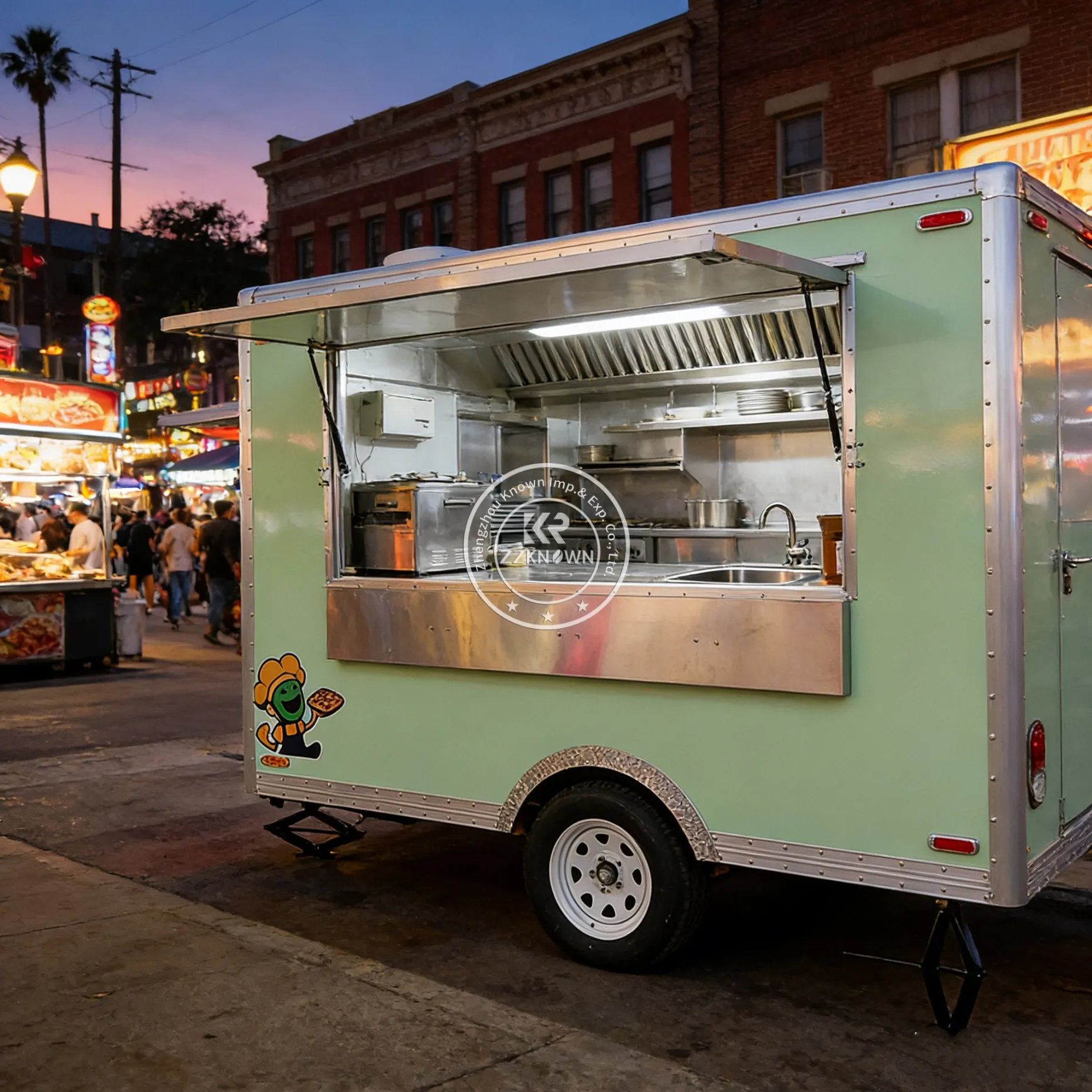 

Custom Mobile Coffee Cart Food Truck for Sale Fully Equipped Catering Trailer Mobile Kitchen Trailer