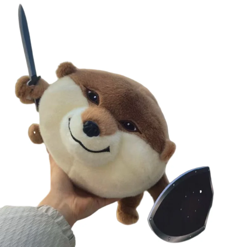 

My Knife Shield Dog Doll Kawaii Funny Meme What The Dog Doing Plush Amuseable Toy Pillow Cushion Soft Gift Kids