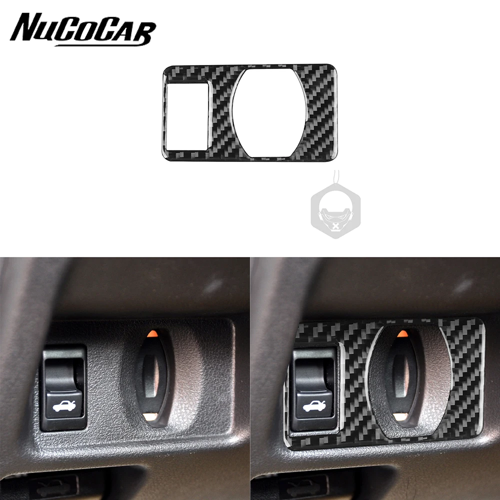 For Nissan GTR R35 2008-2020 Carbon Fiber Trunk switch Panel Trim Cover Car Interior Accessories Decorative Stickers