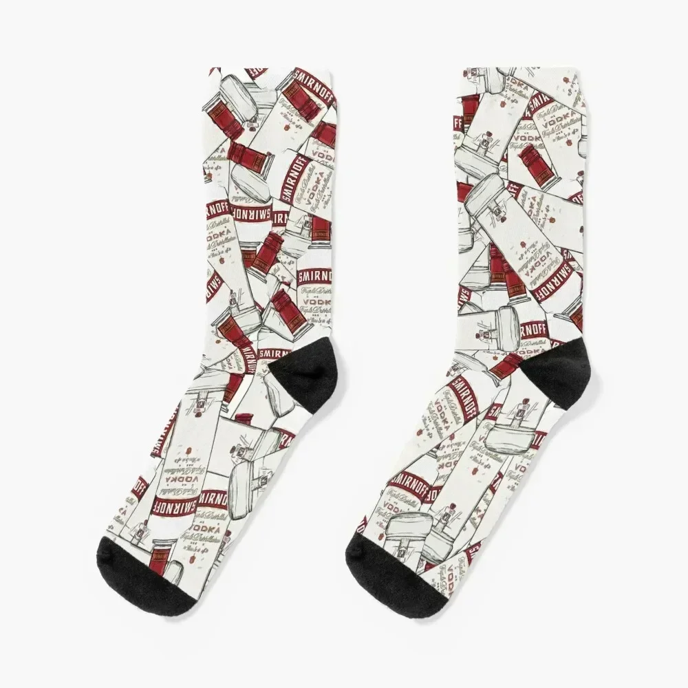 

Smirnoff Vodka Bottles Socks new in's Climbing happy Man Socks Women's