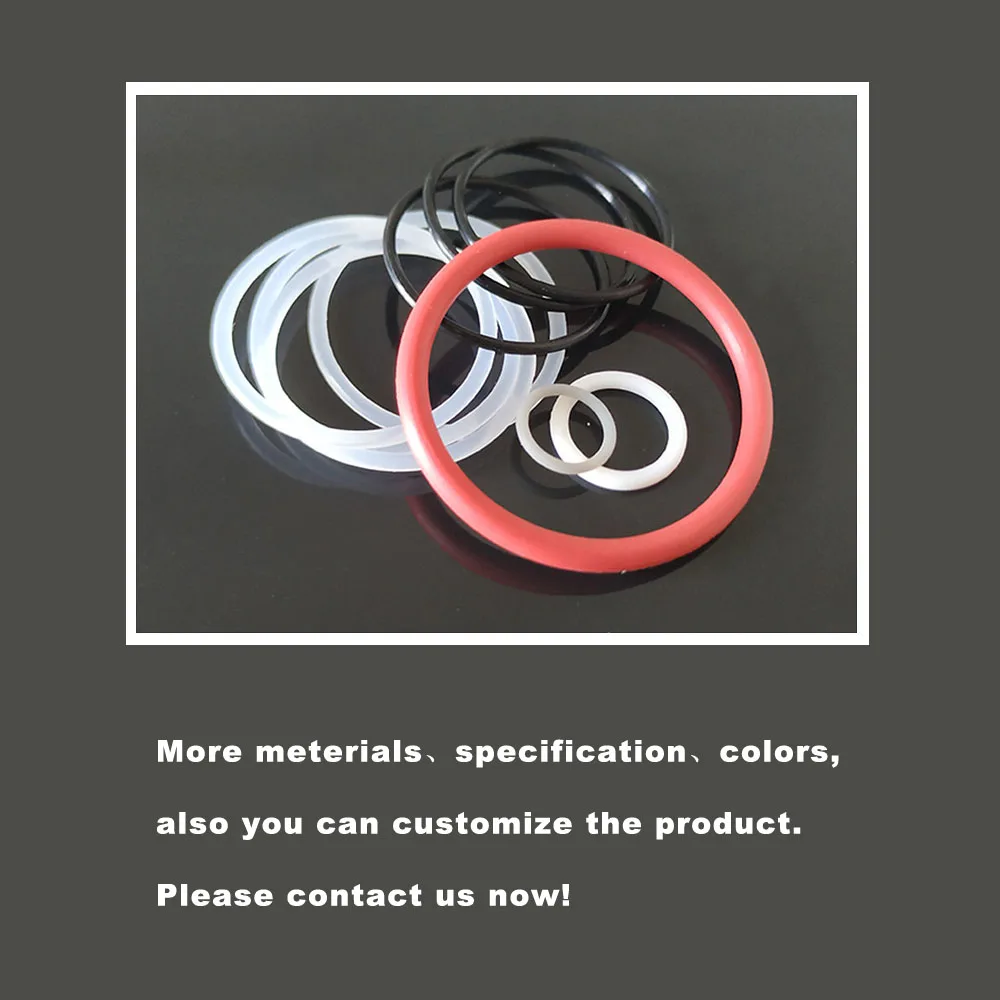 VMQ O Ring Seal CS 5.7mm Thickness Silicon O-Ring Gaskets 30/35/40/45/50/55/60/65/70/75/80/85/90-400*5.7