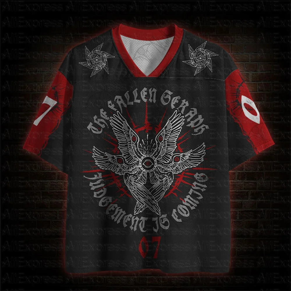 2026 Neue Film-Sportmode Kurzarm-V-Ausschnitt Streetwear für Erwachsene und Kinder Gothic-Stil Horror-Fans Geschenk