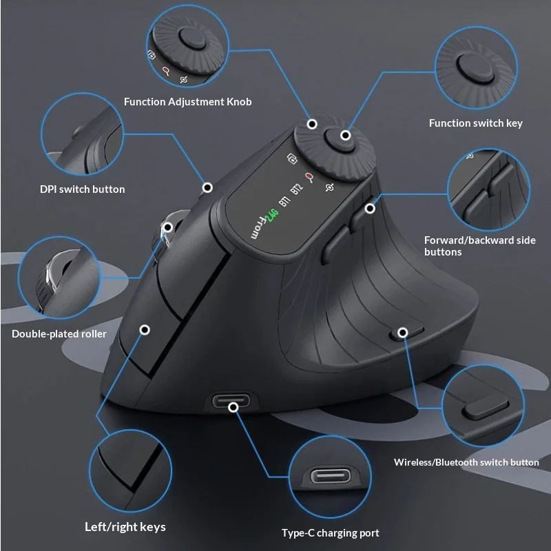 Silent mouse buttons and scrolling wheel