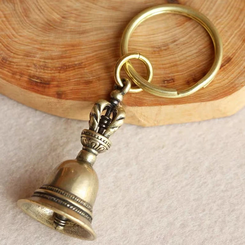 Brass Handicraft Die-casting Drop Wind Bell Tibetan Bronze Bell Creative  Bell Key Car Button Wind Home Decoration Pendant