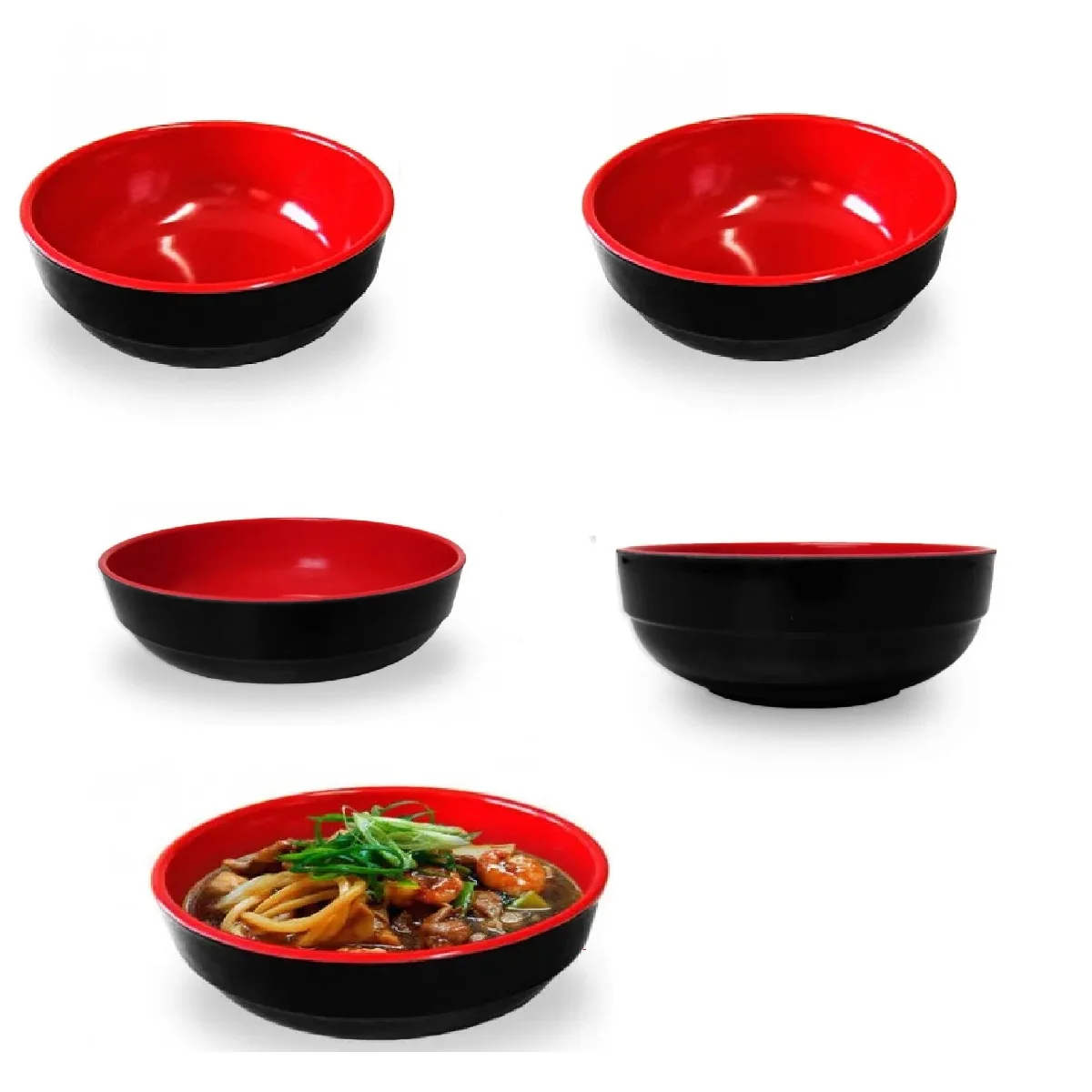 5 Bowls Japanese Bowl Oriental Melamine 1,1 L Cumbuca Owan