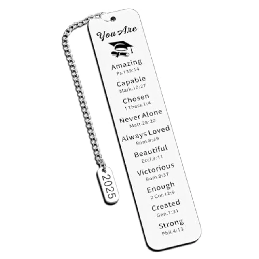 2025 College Graduation Gifts for Women Men Bulk Class of 2025 Gift for Boys Girls Faith Based Christian Bookmark Masters Degre