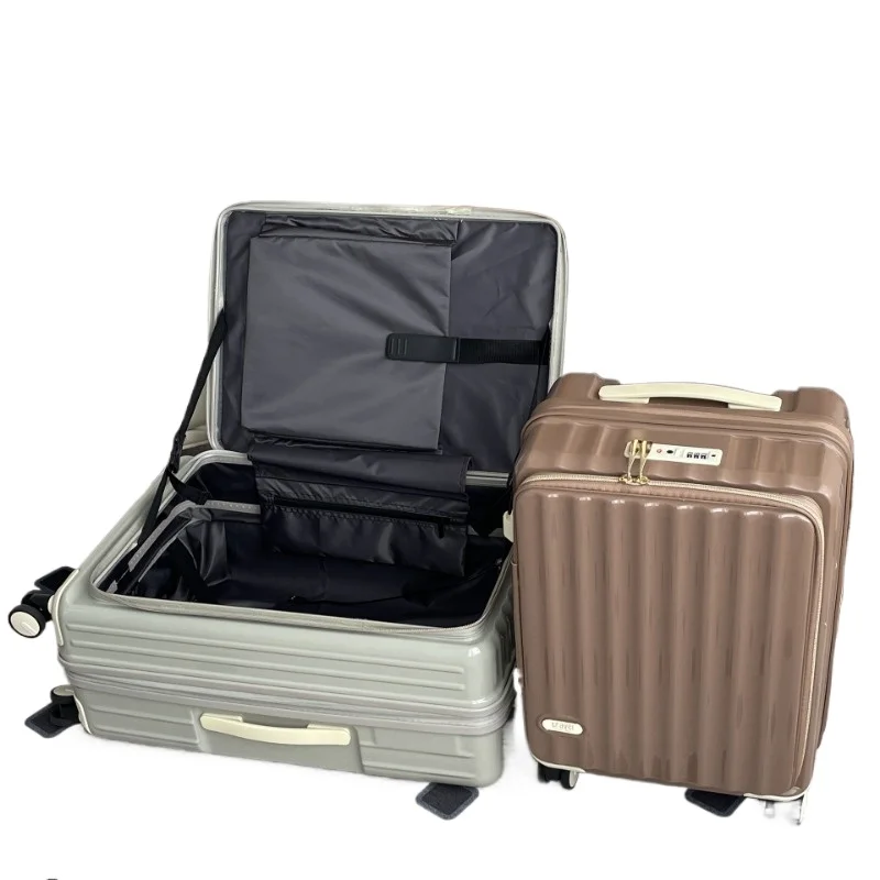 Valise extensible ouverture latérale pour femme 24 pouces