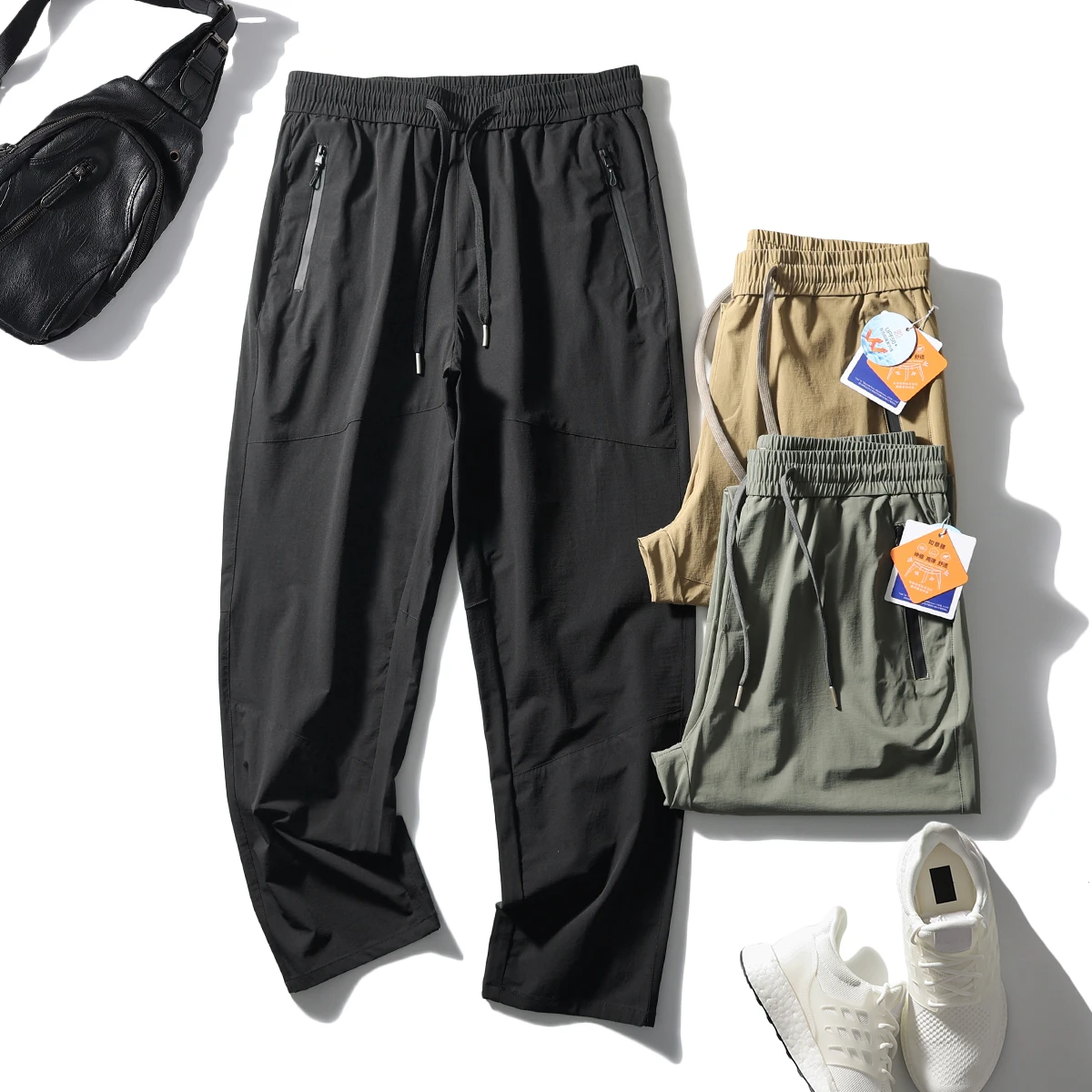 

Cool Tech Outdoor Breathable Waterproof Sun Protection Spring Summer Men's Thin Casual Pants Hiking Urban Long Trousers