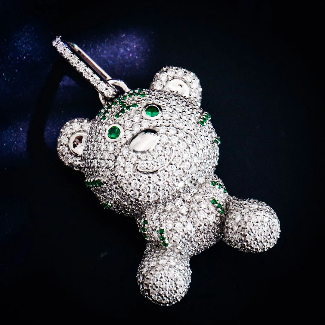 بروفانس بلاتيوم الكرتون الدب سحر مع كامل تمهيد جولة مويسانيتي الماس للنساء تخصيص شخصية سحر الذكرى #3