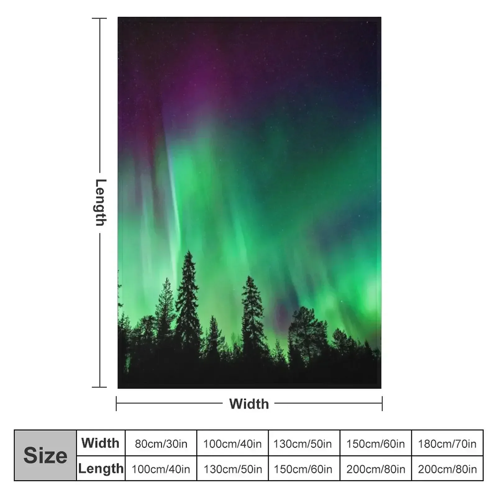 Northern lights Throw Blanket sofa bed warm for winter Warm Single Plush Furry Blankets
