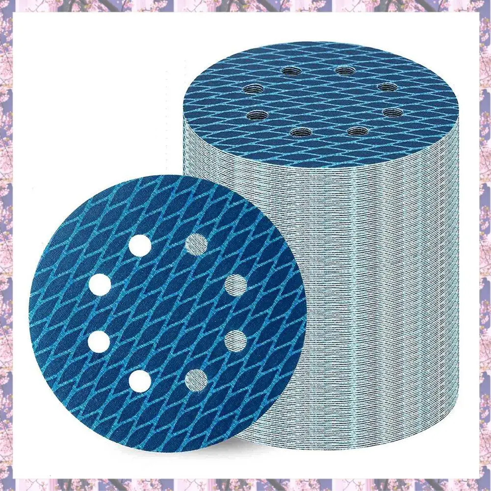 2025 تريند 70 قطعة ورق الصنفرة المدارية 5 بوصة 8 فتحات قرص الصنفرة ورق الرمل 320 حصى لأقراص الصنفرة المعينية المضادة للحجب
