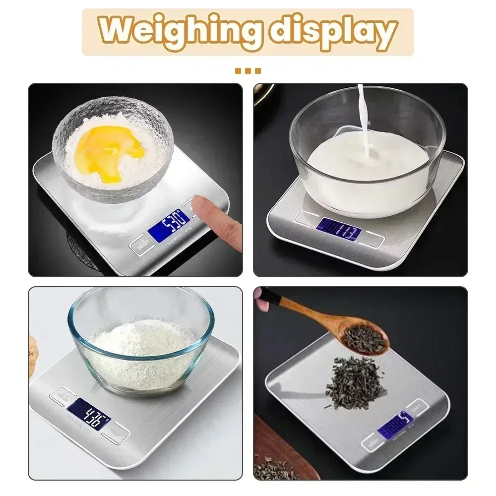 5kg/1g Stainless Steel High-precision Electronic Scale Kitchen Food Scale Portable High-precision Electronic Digital Scale