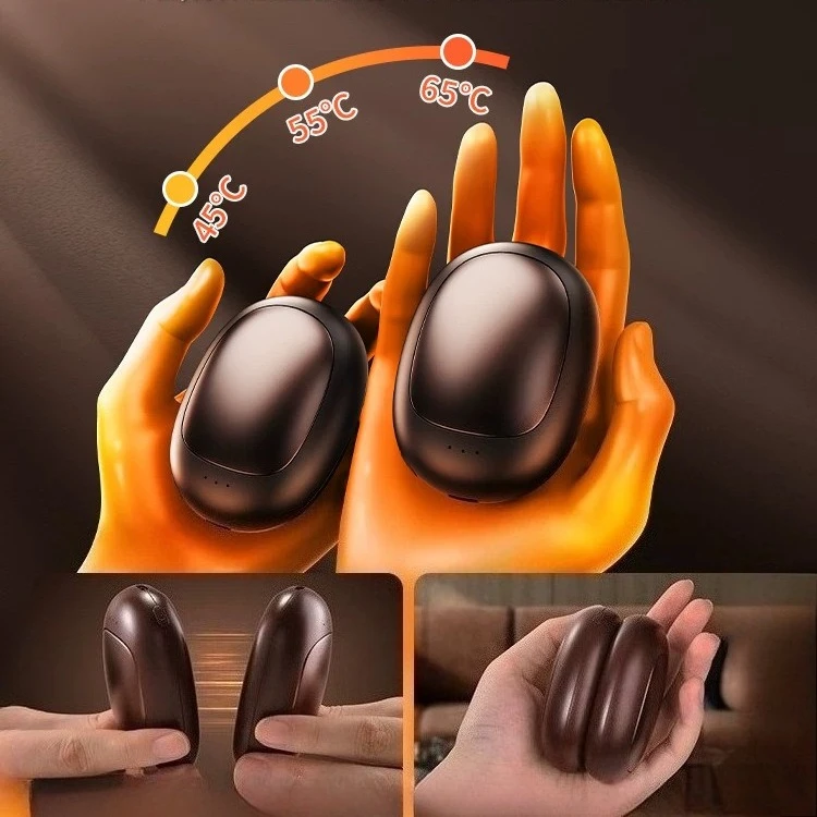 

Магнитные электрические грелки для рук, 2 упаковки, 5000 мАч, большая емкость, 3 настройки тепла, портативная USB-грелка для рук для зимы, отдыха на природе, кемпинга