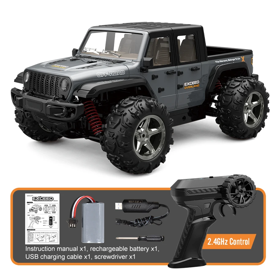 C8819 1:20 4WD Rc Car Off-road with LED Lights Full-scale Simulation Professional 2.4G Remote Control Cars Pickup Truck Toy